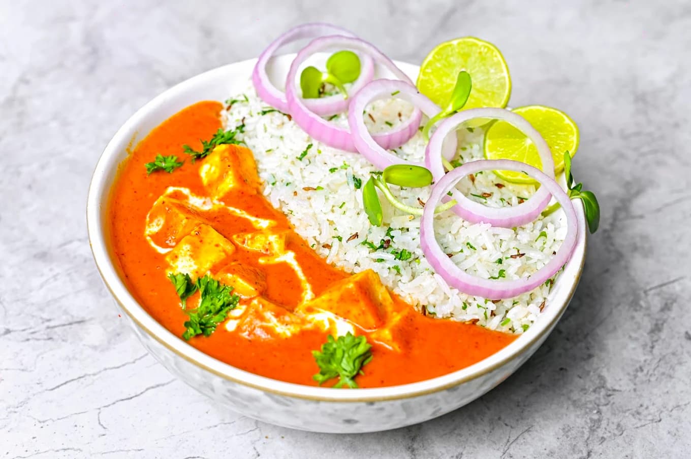 Menu Item Butter Paneer Rice Bowl